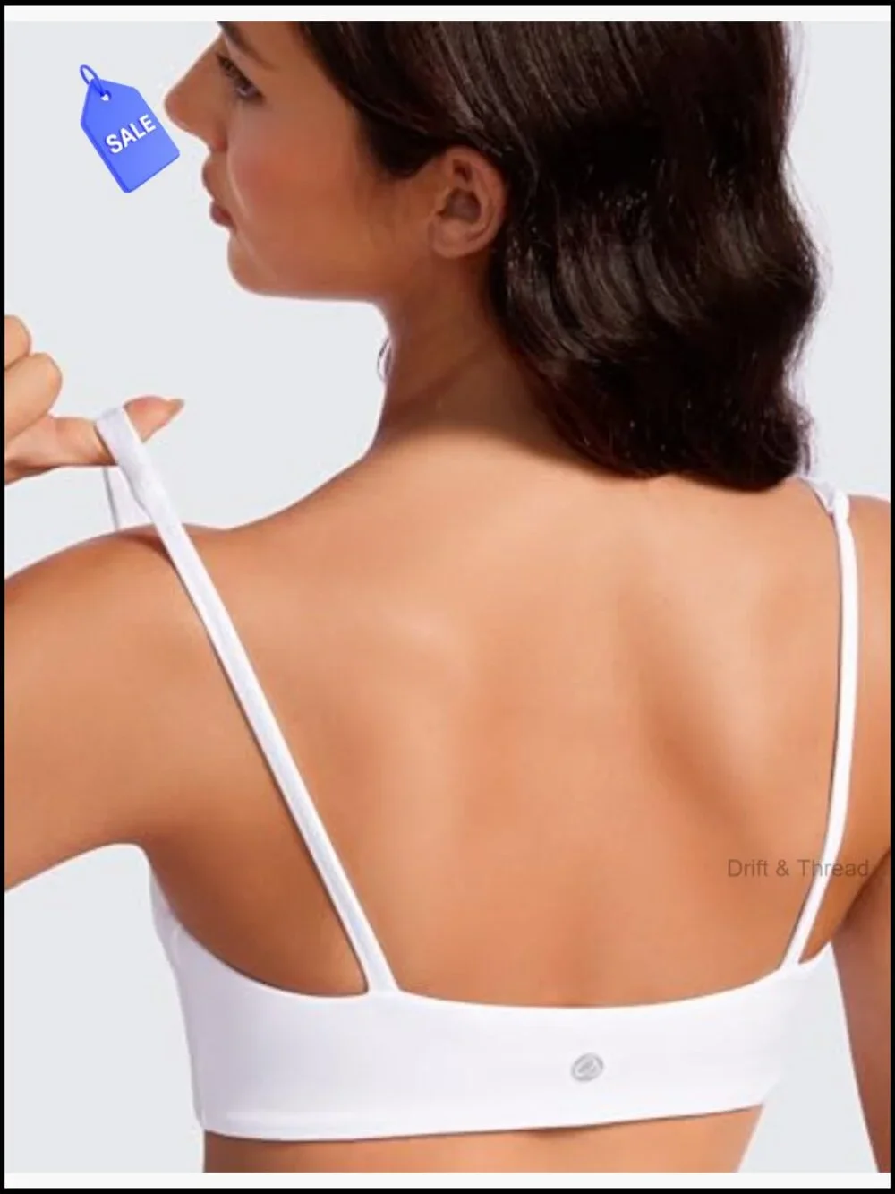Butterluxe Square Neck Sports Bra - Low Coverage Yoga Wireless Padded Crop Top